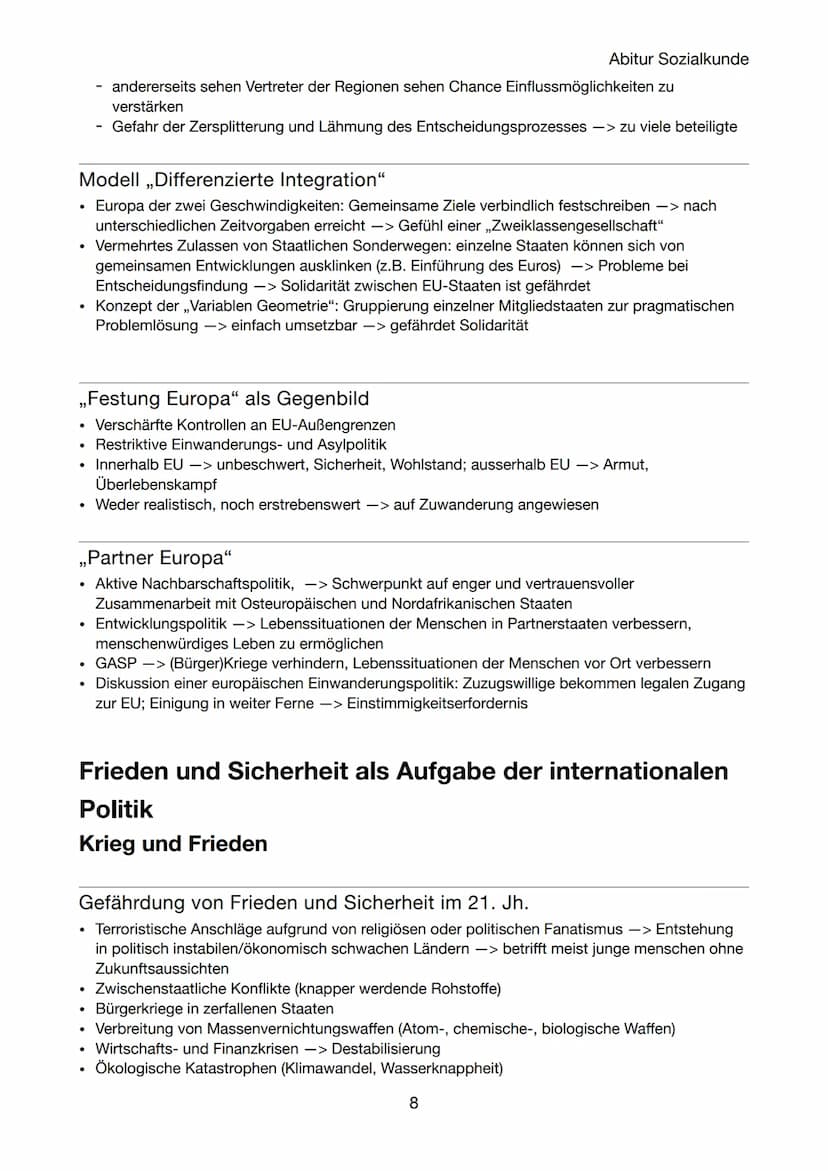 Abi Sozialkunde
Aspekte der europäischen Einigung
Die EU - was ist das?
Werte und Ziele Europas
Achtung der Menschenwürde
Freiheit
●
.
●
●
G