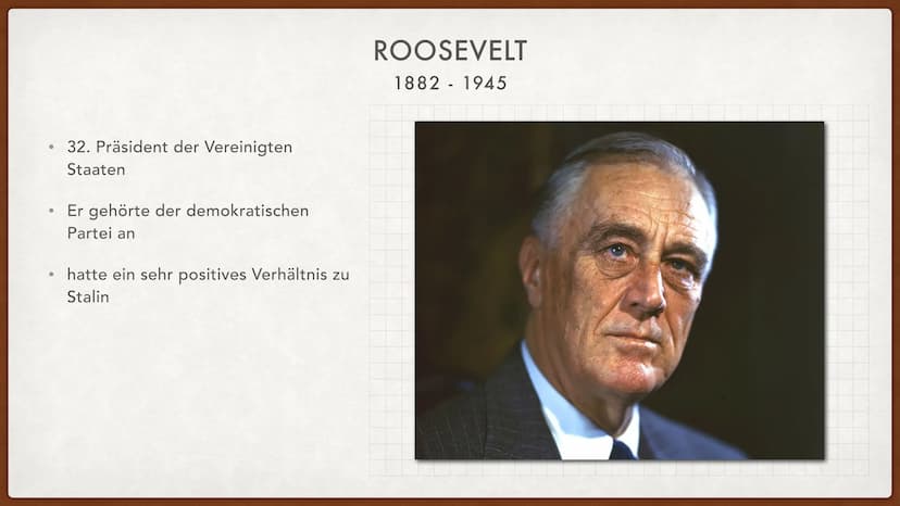 AB 1945
NACHKRIEGSZEIT
Umleitung DIE SIEGERMÄCHTE . GB mit Churchill
• USA mit Roosevelt
●
●
SU mit Stalin
SIEGERMÄCHTE
Frankreich mit ... (