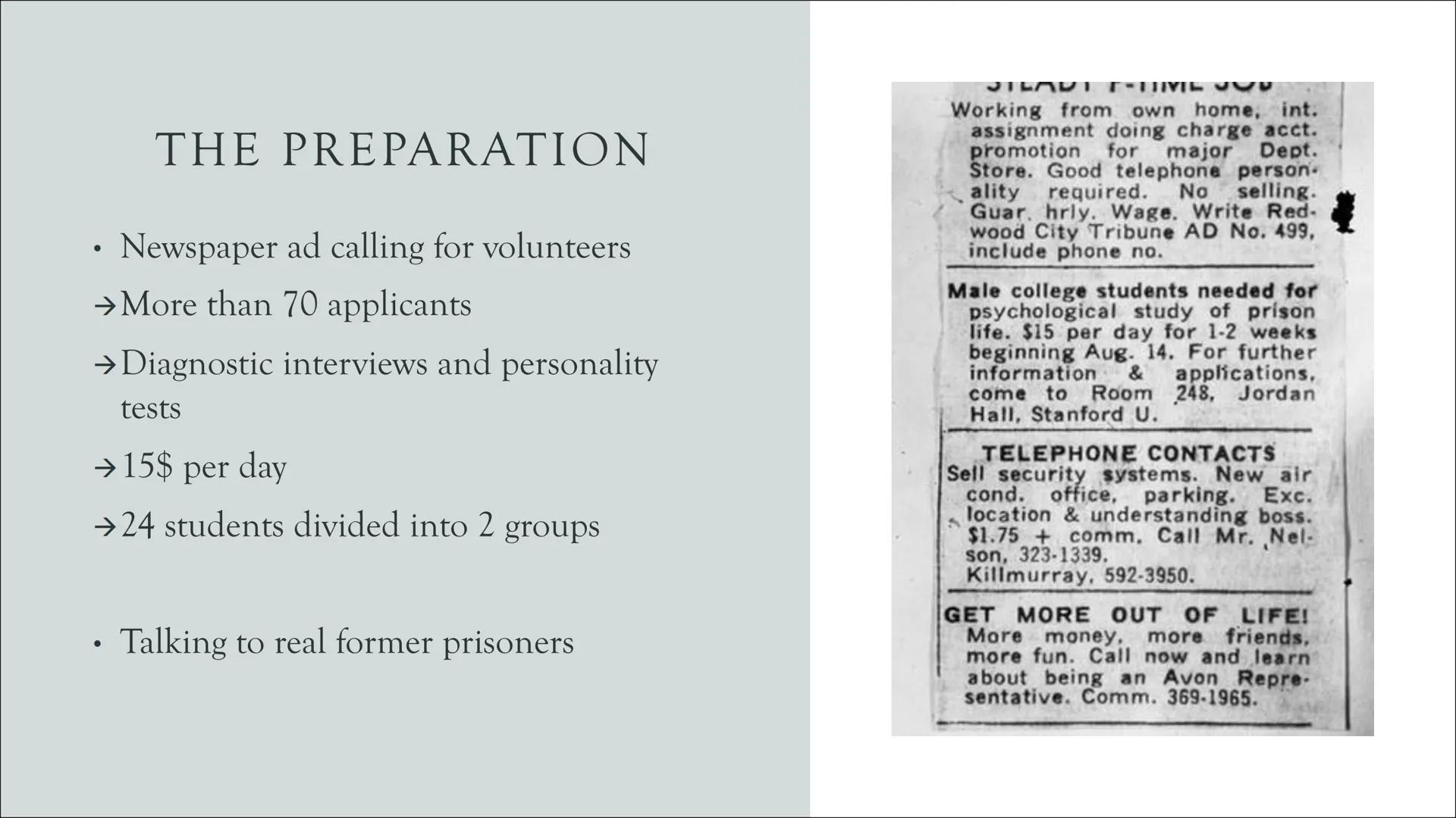 715
THE STANFORD PRISON
EXPERIMENT
a very controversial study
309
COUN
Alina T. THE STANFORD PRISON EXPERIMENT
General information
Social ps