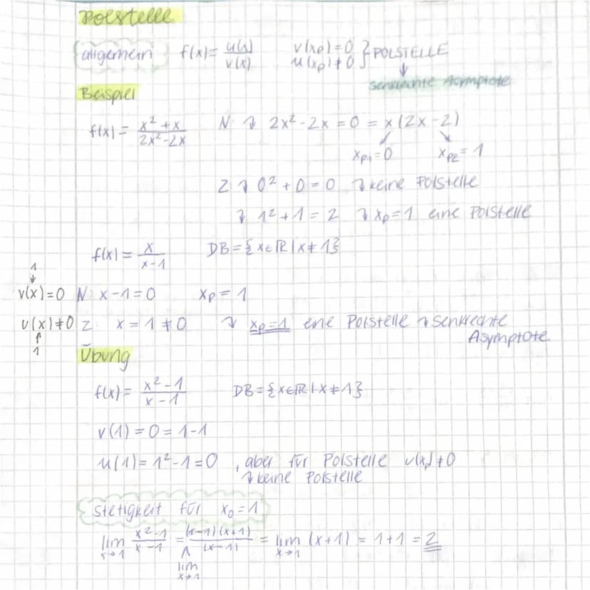 unsterigkeiten won
funktionen
Eine funktion ist stetig, wenn lim f(x) = f(x₂)
X-X0
Beispiel
f(x) = x² + 2x-1
x=0
(1) lim (x² + 2x - 1) = -1
