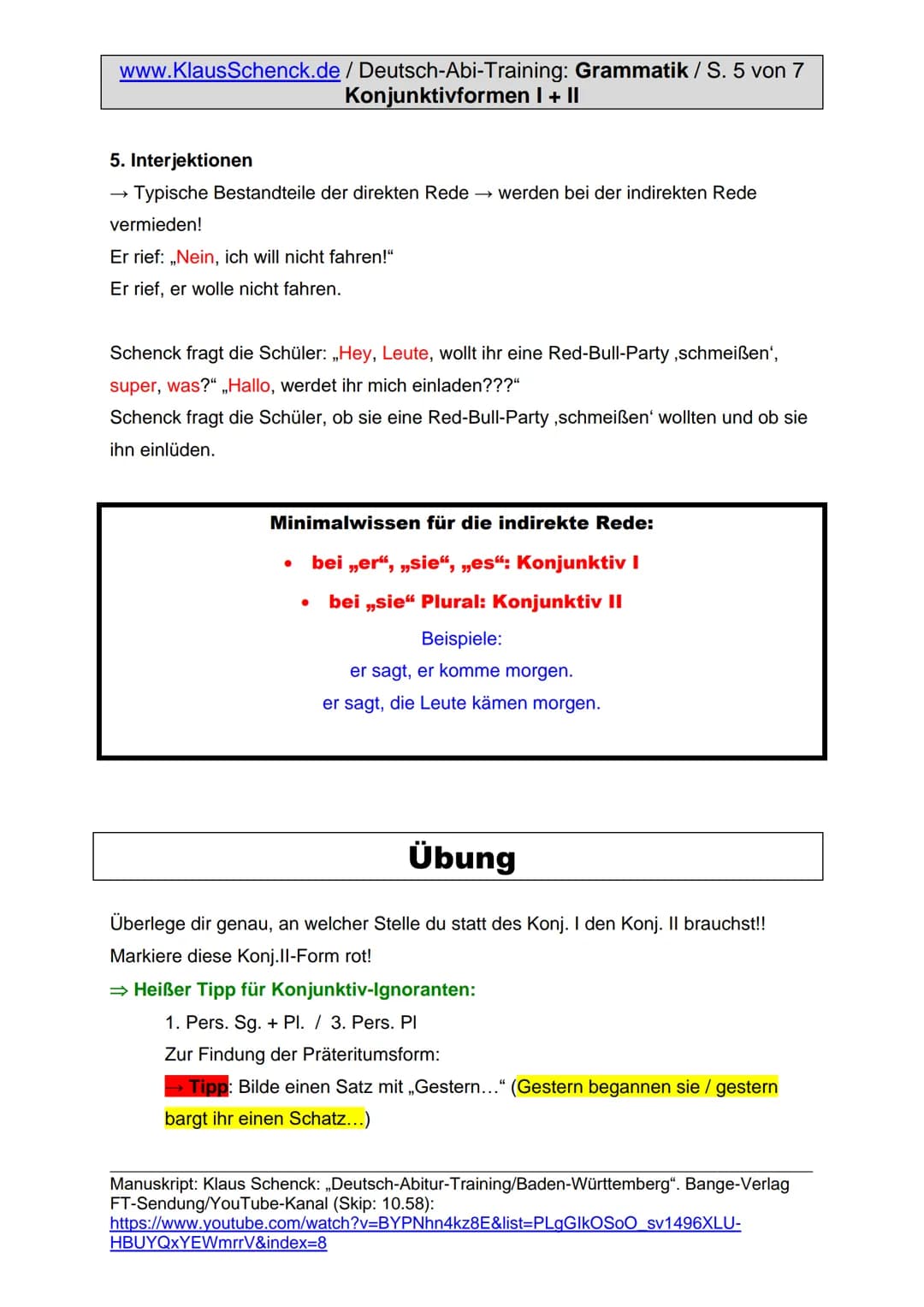 Konjunktiv Training: Meistere Grammatik für dein Deutsch-Abitur