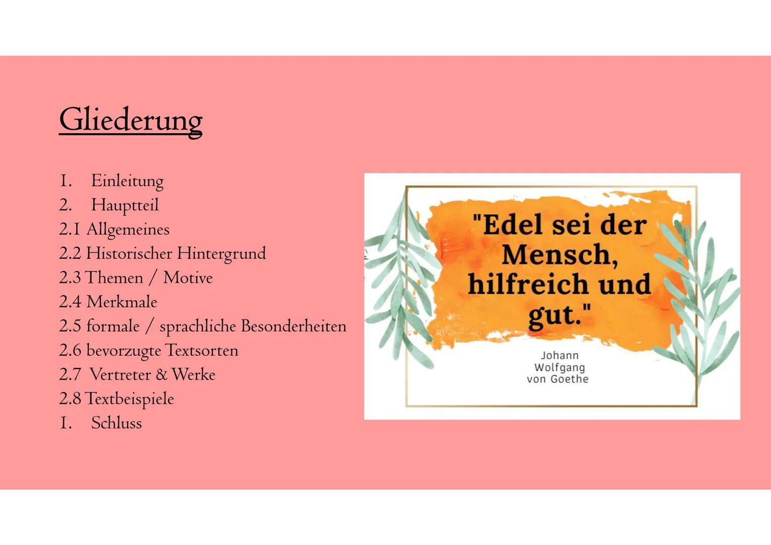 Einleitung
-vorstellen mit Freund eigene Literaturepoche
- Goethe und Schiller haben genau das getan
-Weimarer Klassik wäre ohne die beiden 