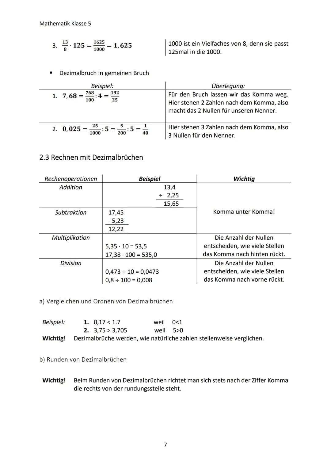 Mathematik Klasse 5
1. NATÜRLICHE ZAHLEN
1.1 Umgang mit großen Zahlen
a) Namen großer Zahlen
10
100
1.000
10.000
100.000
1.000.000
10.000.00