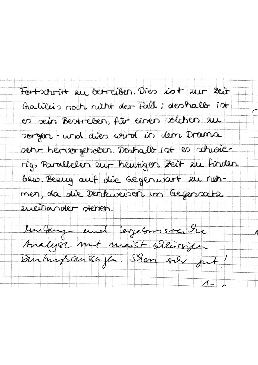 Leben des Galilei Dialoganalyse
Der vorliegende Textauszug ist ein Dialog
aus dem siebten Bild des Buches "Das Leben
des Galilei", verfausst