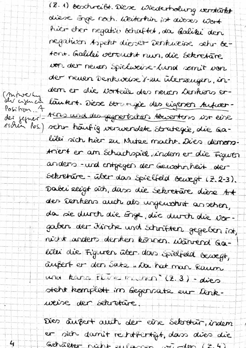 Leben des Galilei Dialoganalyse
Der vorliegende Textauszug ist ein Dialog
aus dem siebten Bild des Buches "Das Leben
des Galilei", verfausst