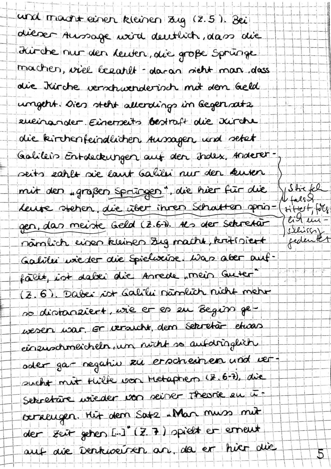 Leben des Galilei Dialoganalyse
Der vorliegende Textauszug ist ein Dialog
aus dem siebten Bild des Buches "Das Leben
des Galilei", verfausst