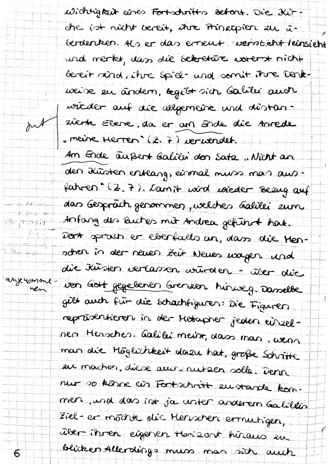 Leben des Galilei Dialoganalyse
Der vorliegende Textauszug ist ein Dialog
aus dem siebten Bild des Buches "Das Leben
des Galilei", verfausst