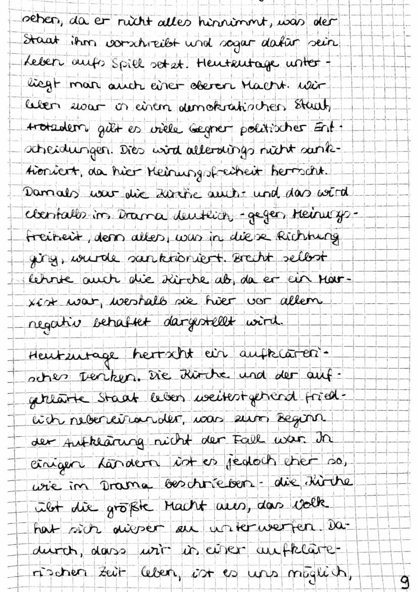 Leben des Galilei Dialoganalyse
Der vorliegende Textauszug ist ein Dialog
aus dem siebten Bild des Buches "Das Leben
des Galilei", verfausst