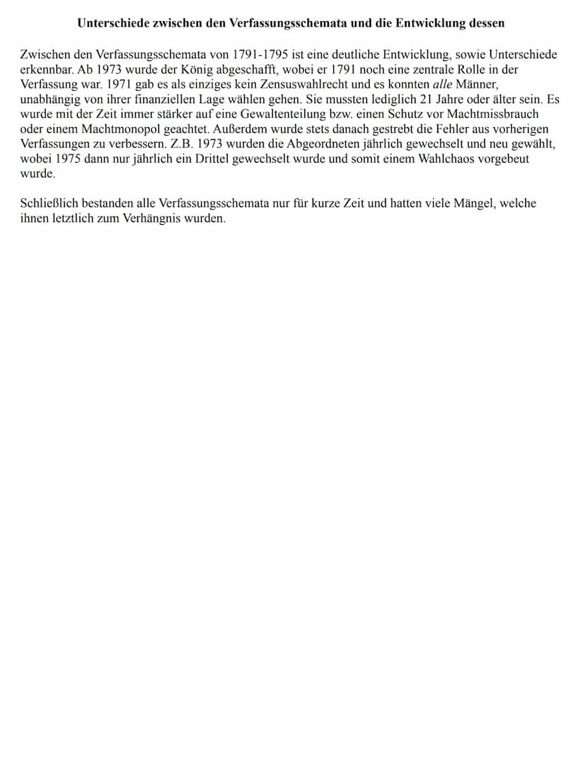 AUSWERTUNG DER VERFASSUNGSSCHEMATA
S. 212 M3 - Die Verfassung von 1791
Judikative (richterliche Gewalt)
Kassationshof
(überprüft Gesetze)
(n