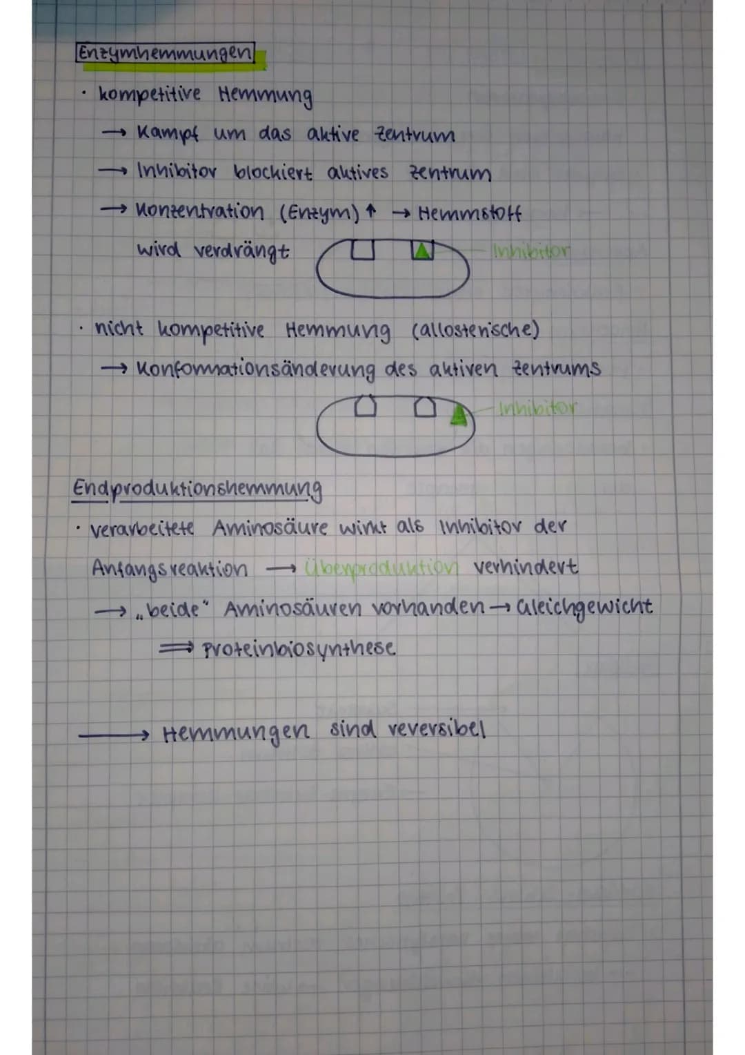 Biologicklausur 01.1
- Transportmechanismen, Enzyme, Enzymhemmungen-
Transportmechanismen
Probleme beim Stofftransport ohne Proteine
• zu gr