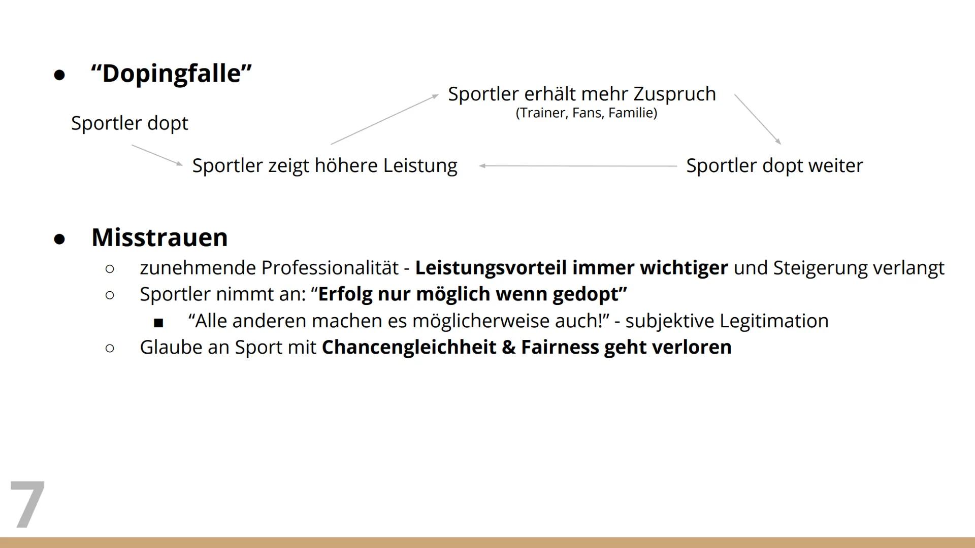 Doping
ein weit verbreitetes Problem Struktur
1. Was ist Doping?
2. Doping in der Vergangenheit
3. Substanzen & Methoden
4. Dopingkontrollen