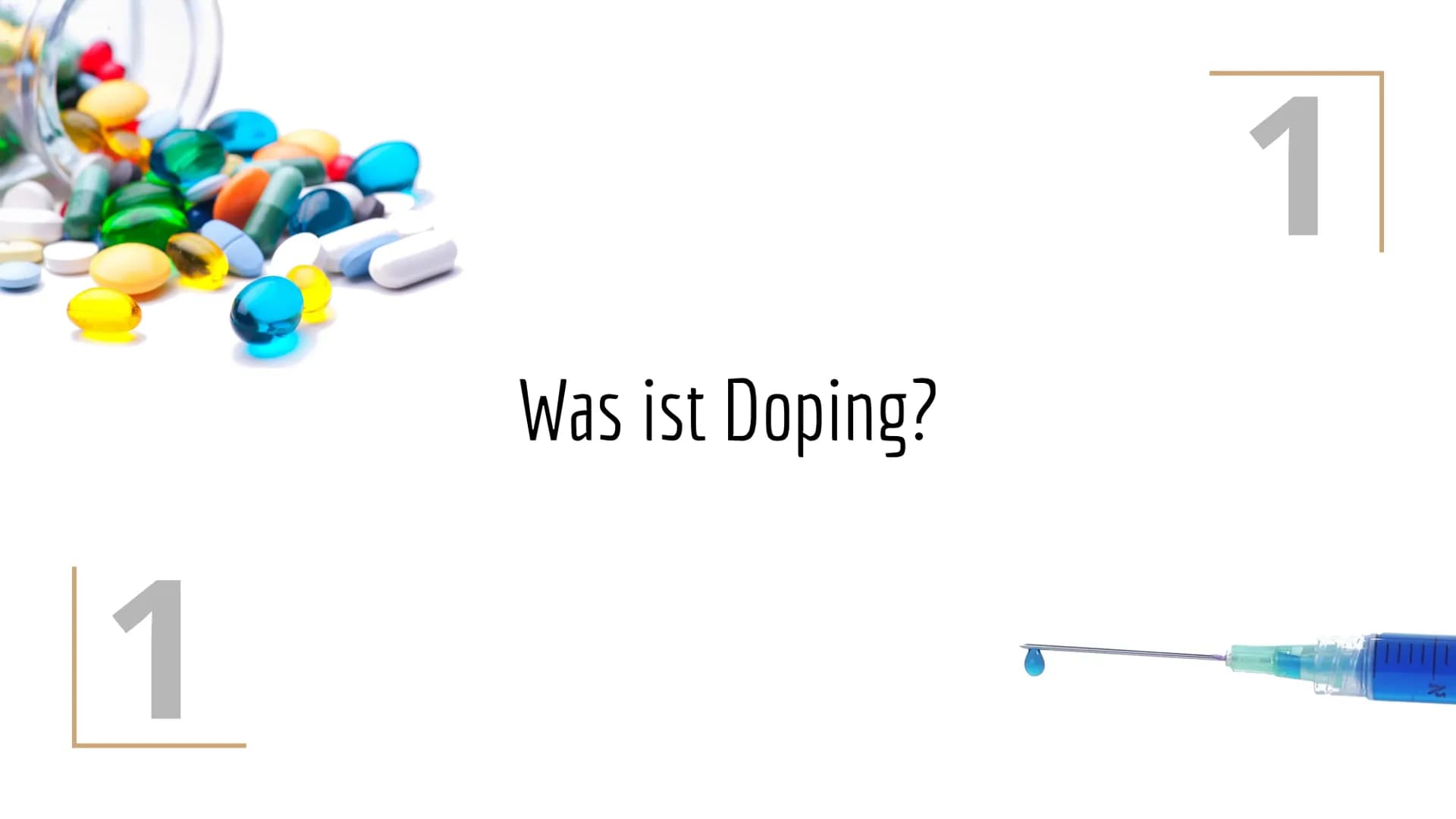 Doping
ein weit verbreitetes Problem Struktur
1. Was ist Doping?
2. Doping in der Vergangenheit
3. Substanzen & Methoden
4. Dopingkontrollen