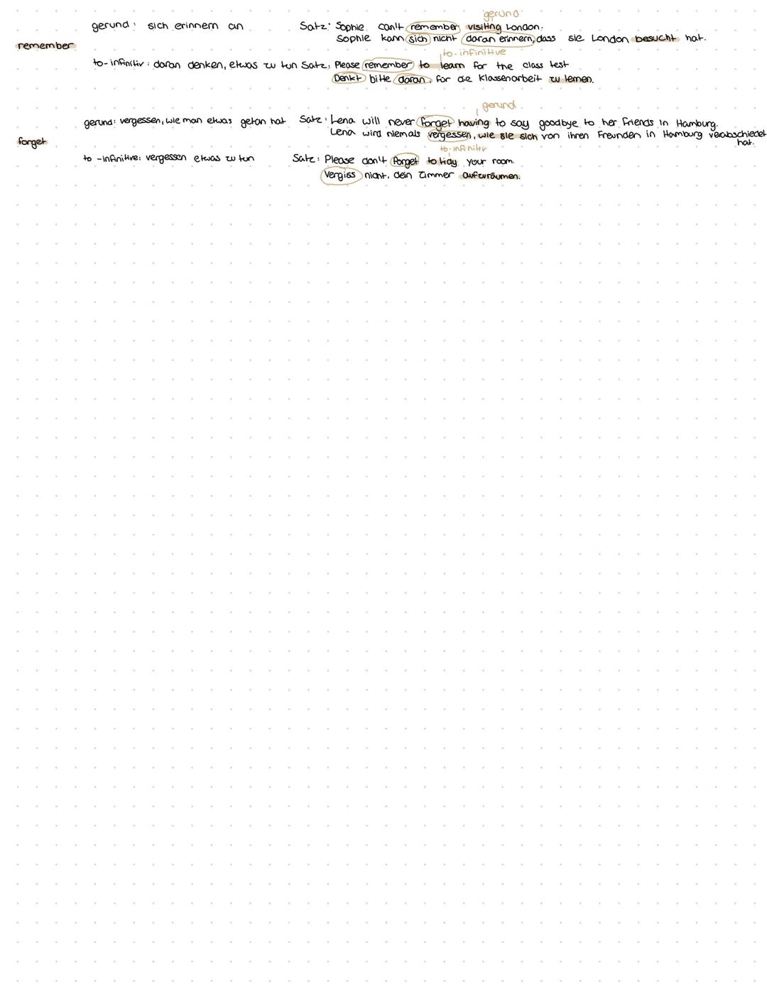 gerund vs. infinitive
gerund
bei diesen Verben folgt immer das gerund :
recommend
avoid
consider
·suggest
·admint
mention
infinitive:
bei di