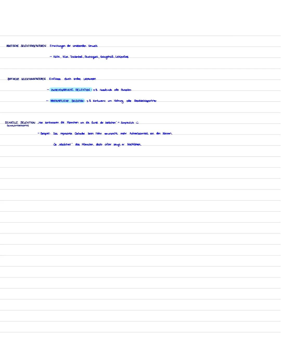 # BIOLOGIE LERNZETTEL

# EVOLUTION

IN DER KLAUSUR 2/3

THEMEN Evolution

ENTSTEHUNG & BEDROHUNG DER ARTENVIELFALT

ENTSTEHUNG Me Arten sind