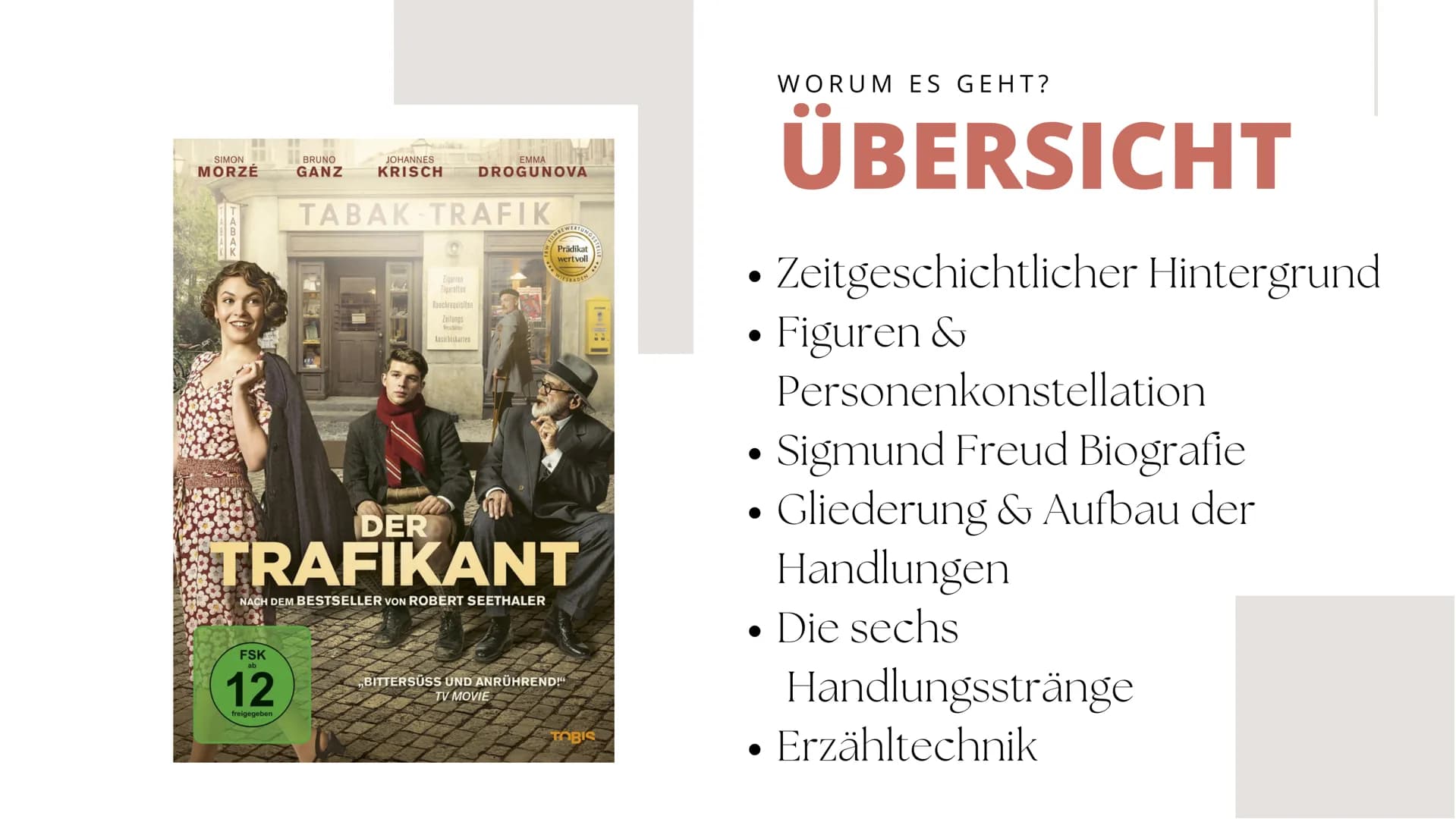 ROBERT SEETHALER
DER
TRAFIKANT
Jamie, Ghofran
Robert Seethaler
Der Trafikant
Neverwin
ROMAN
KEIN & ABER SIMON
MORZE
BRUNO
GANZ
TABAK TRAFIK
