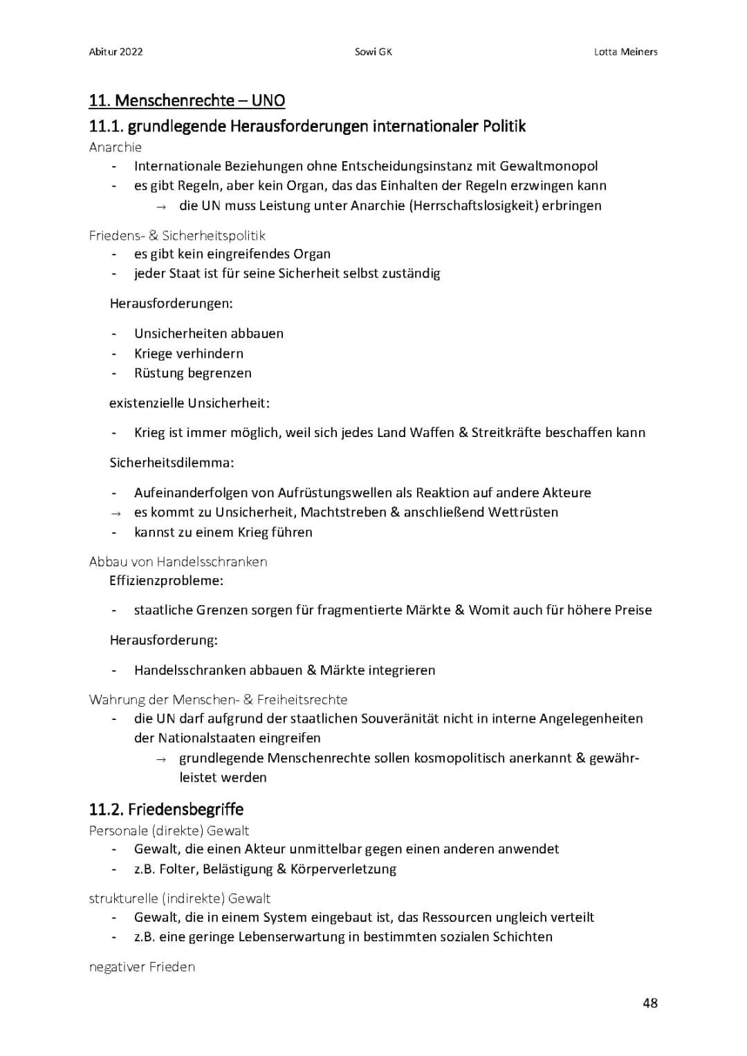 UNO & Menschenrechte | Sowi