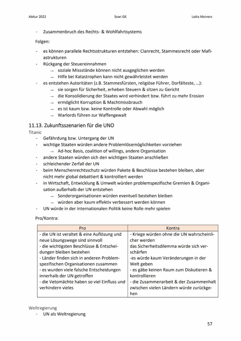 Abitur 2022
11. Menschenrechte - UNO
11.1. grundlegende Herausforderungen internationaler Politik
Anarchie
Friedens- & Sicherheitspolitik
In