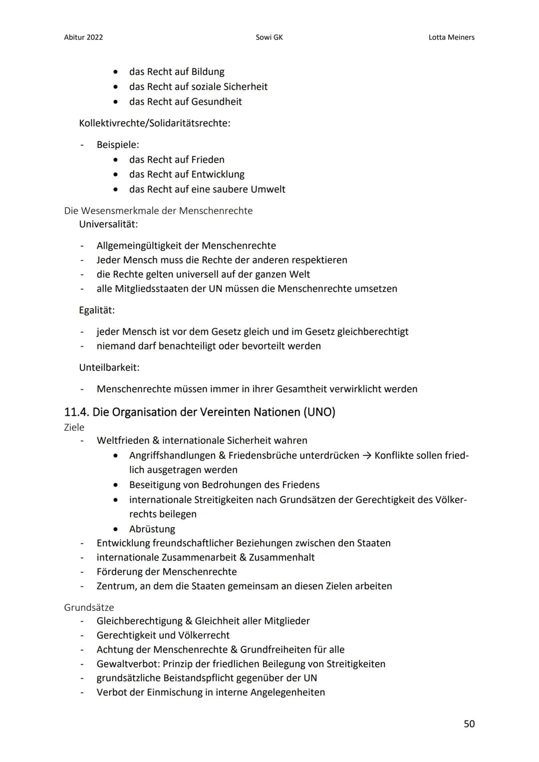 Abitur 2022
11. Menschenrechte - UNO
11.1. grundlegende Herausforderungen internationaler Politik
Anarchie
Friedens- & Sicherheitspolitik
In