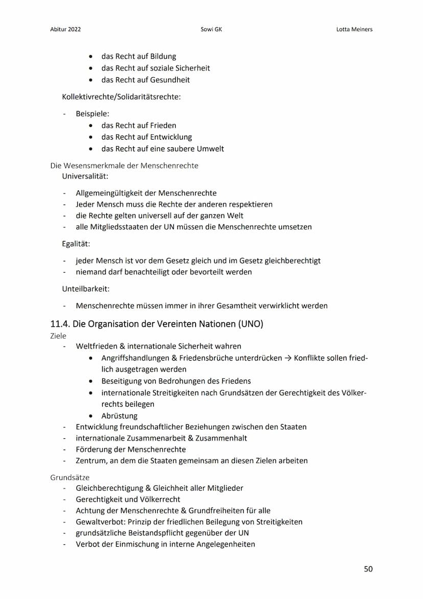 Abitur 2022
11. Menschenrechte - UNO
11.1. grundlegende Herausforderungen internationaler Politik
Anarchie
Friedens- & Sicherheitspolitik
In