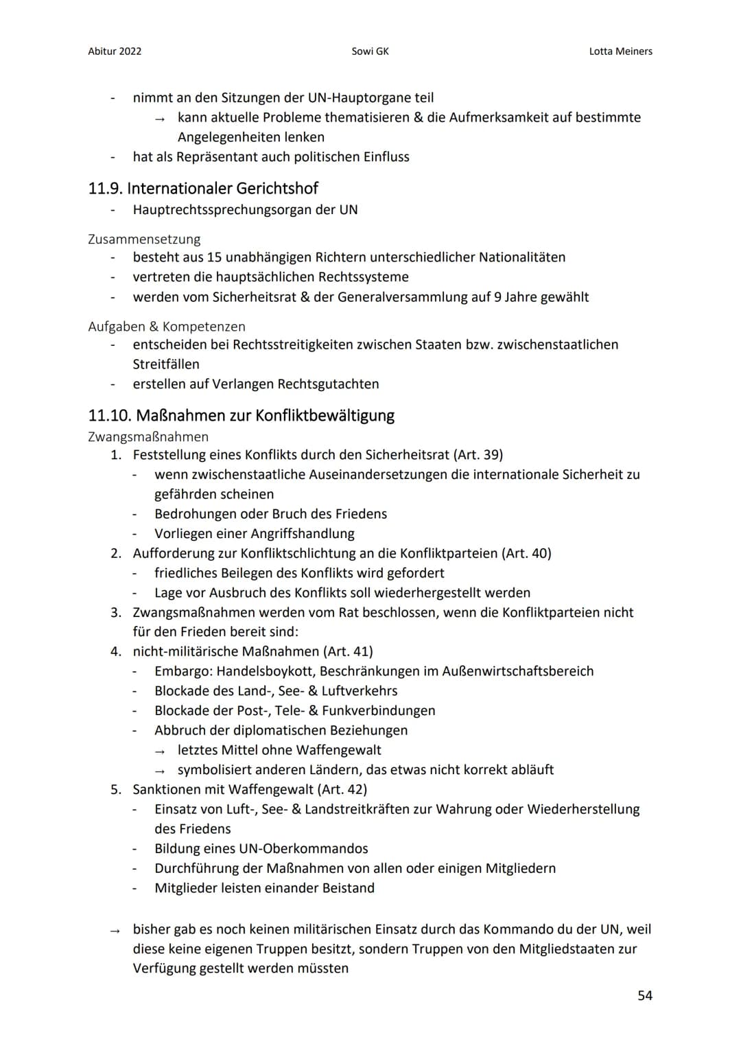 Abitur 2022
11. Menschenrechte - UNO
11.1. grundlegende Herausforderungen internationaler Politik
Anarchie
Friedens- & Sicherheitspolitik
In