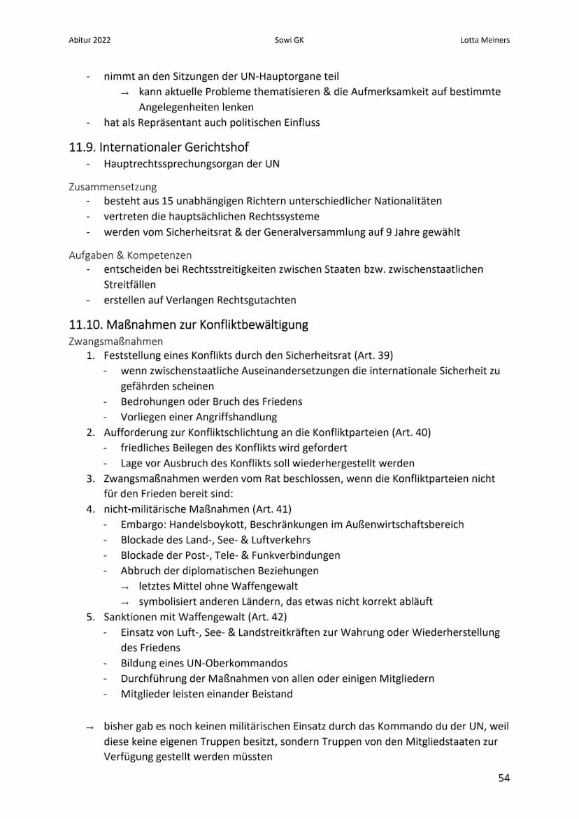 Abitur 2022
11. Menschenrechte - UNO
11.1. grundlegende Herausforderungen internationaler Politik
Anarchie
Friedens- & Sicherheitspolitik
In
