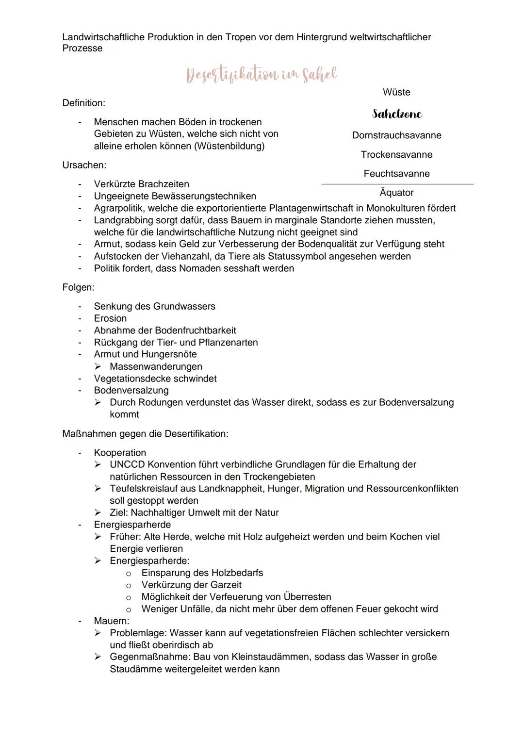 Landwirtschaftliche Produktion in den Tropen vor dem Hintergrund weltwirtschaftlicher
Prozesse
Definition: Landwirtschaft
Landwirtschaft bes