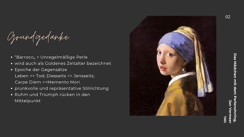 01
Allegorie der göttlichen Vorsehung, Pietro da Cortona, 1633-1639
Вароск
Malerei Grundgedanke
"Barroco,, = Unregelmäßige Perle
• wird auch