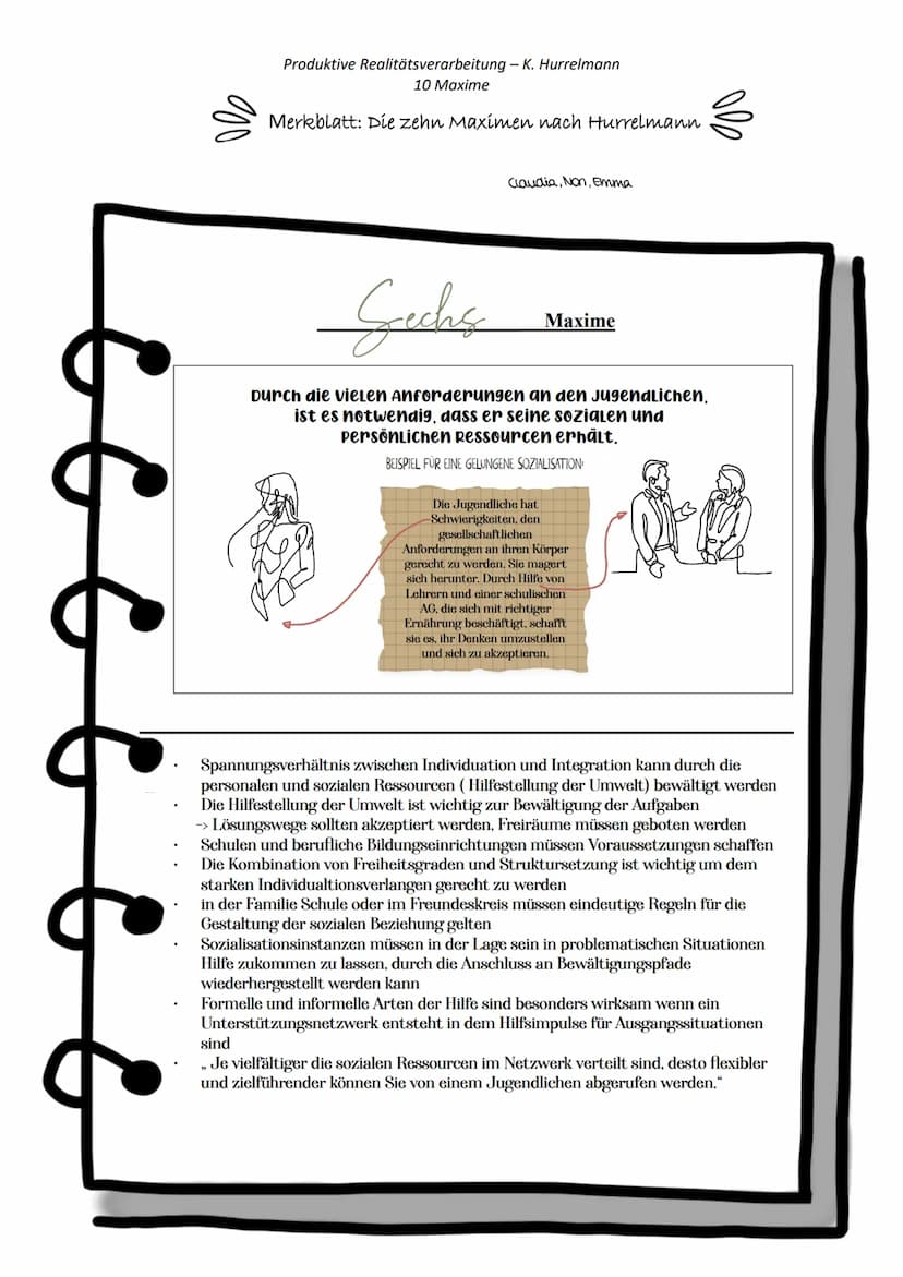Emmelie Bohn, Marleen Köstler
EW Q1 LK/KC
Wechselspiel
Intelligenz
Psyche
Produktive Realitätsverarbeitung - K. Hurrelmann
10 Maxime
Merkbla