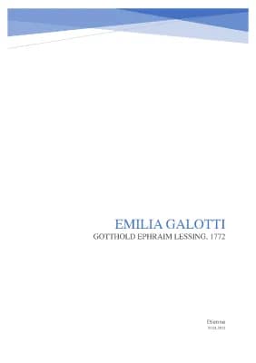 Know Emilia Galotti G. E. Lessing - Abitur Lernzettel (Deutsch Leistungskurs) thumbnail