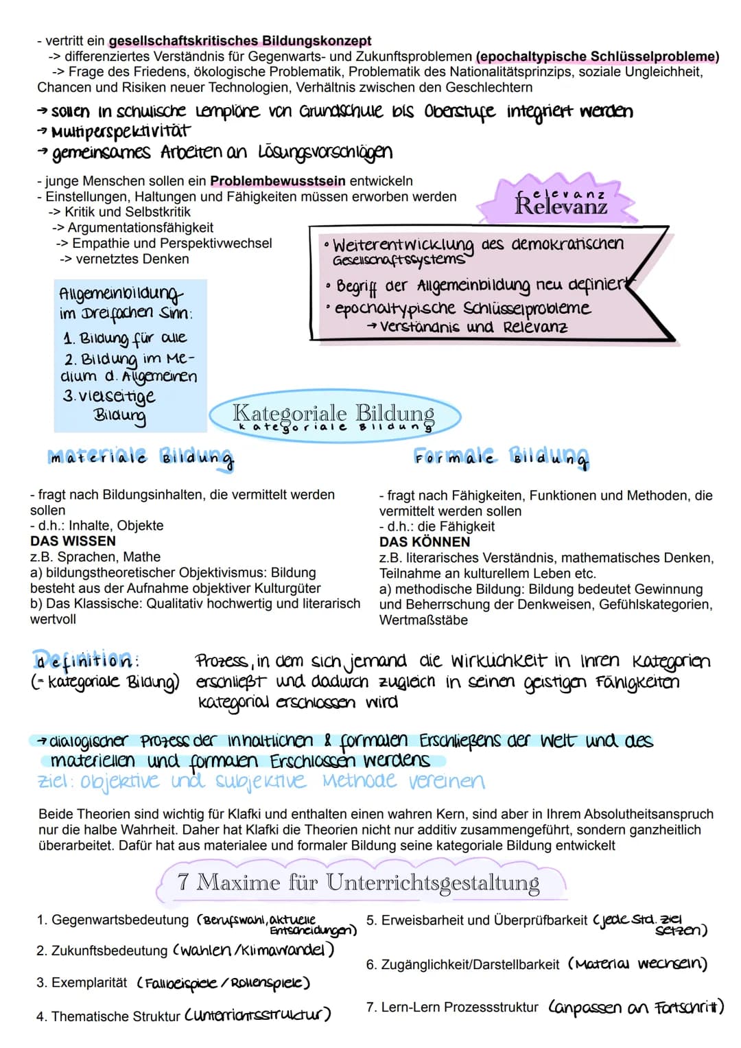 WOLFGANG KLAFKI
wolf g an g
facnb egriffe,
Fachbegriffe
- allgemeine Bildung/Allgemeinbildung
- kategoriale Bildung
- Selbstbestimmungsfähig