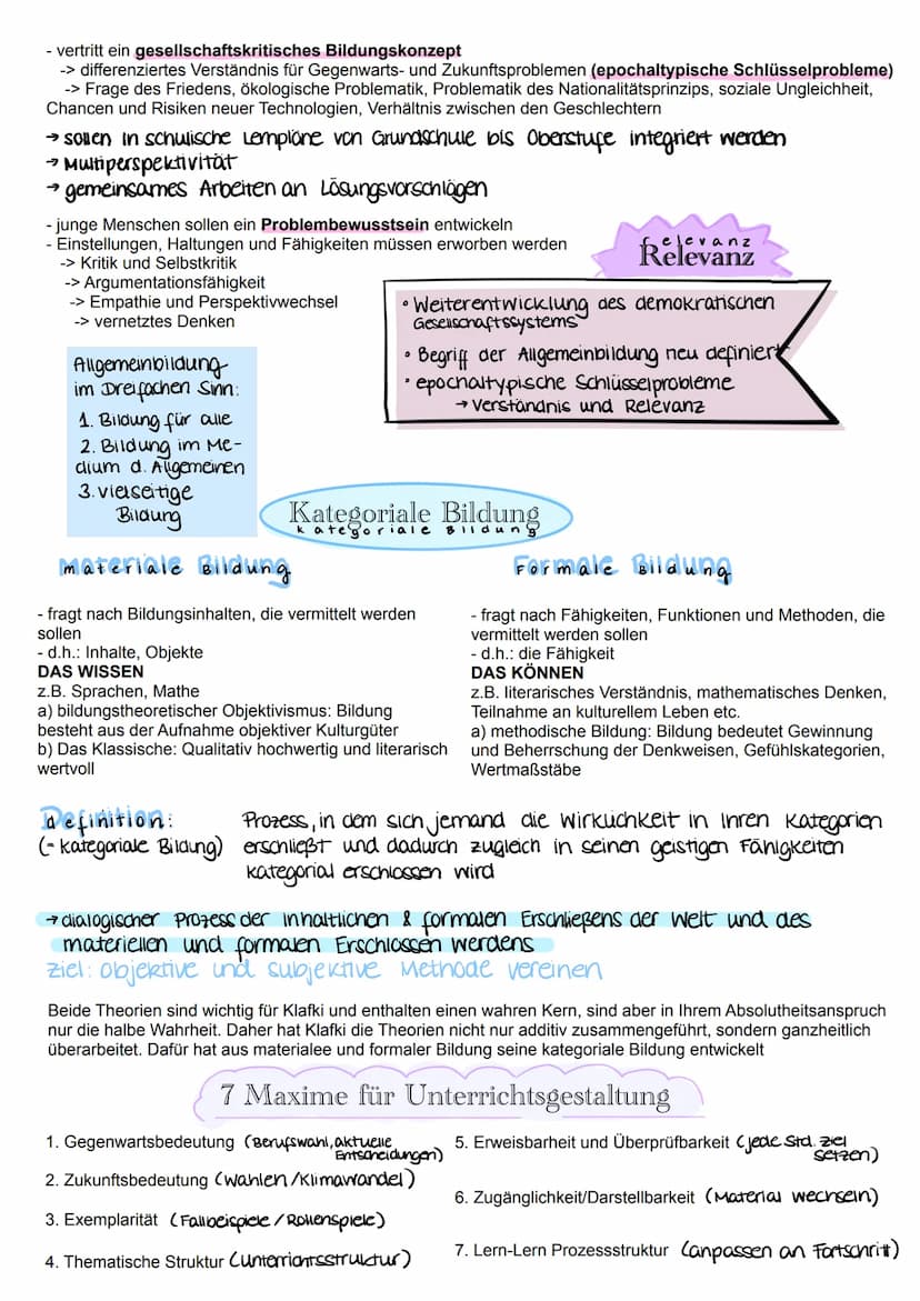 WOLFGANG KLAFKI
wolf g an g
facnb egriffe,
Fachbegriffe
- allgemeine Bildung/Allgemeinbildung
- kategoriale Bildung
- Selbstbestimmungsfähig