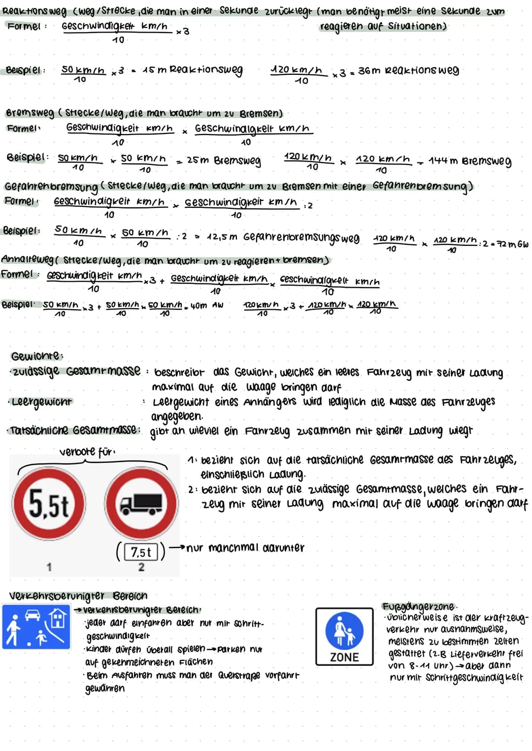 Hallen (falls nötig / aufgefordert)
-Fußgängerübergang: 5m davor
- Ampel: 10m davor
-Halteschild: Asm davor.
- Andreaskreuz : ·innerorts sm 