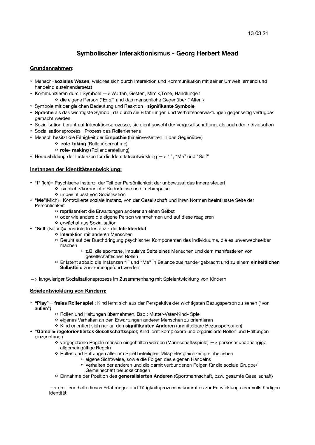 Mead Theorie einfach erklärt: I, Me, Self & Symbolischer Interaktionismus