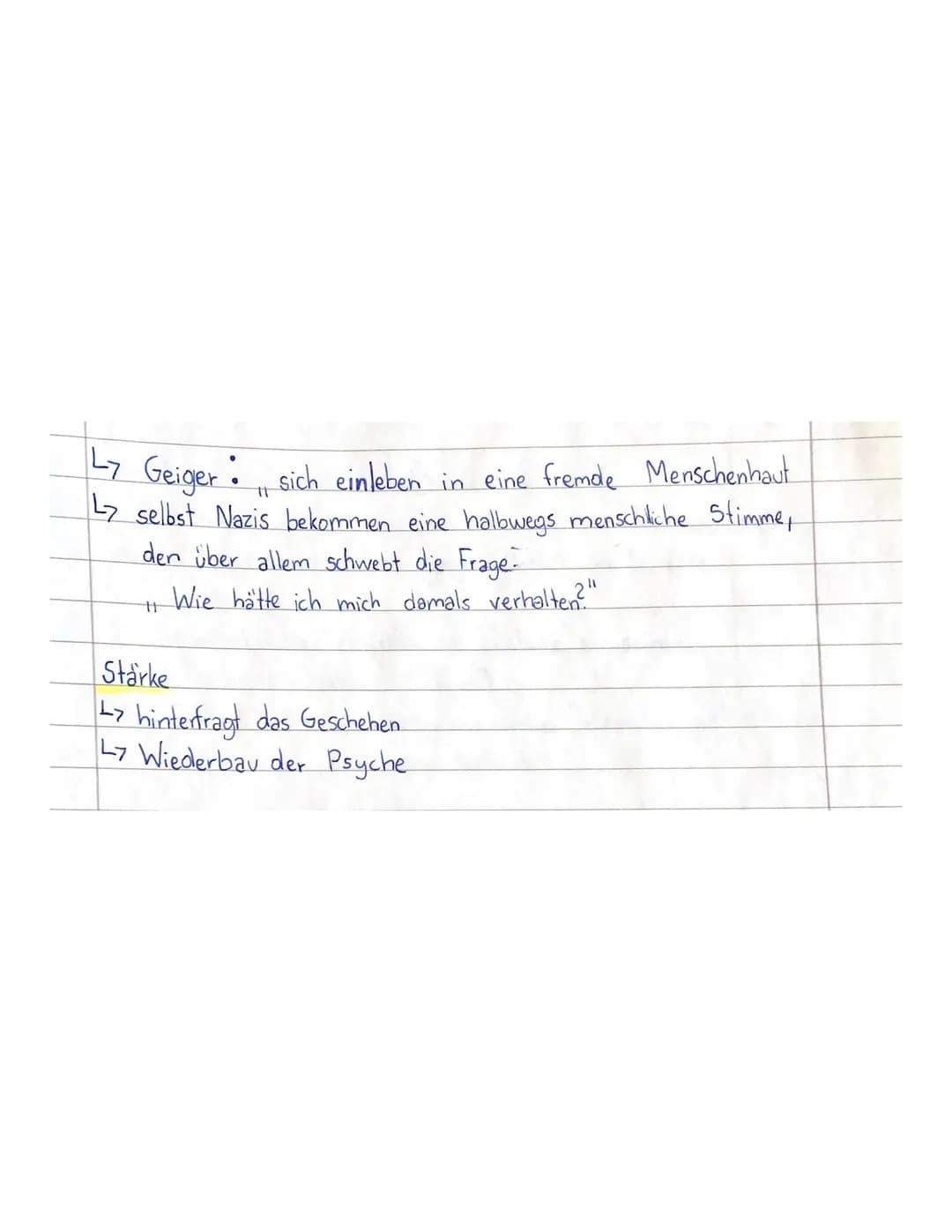 >
Moralisch integer ein Wehrmachtssoldat dem Leser emotional
bringen?
näher zu
L7 Verharmlosung der Taten.
über die Opfer
47
wenig
7 manchma