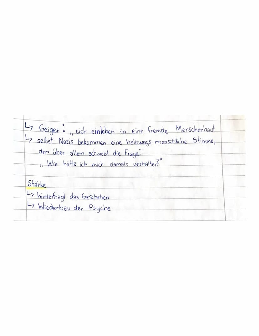 >
Moralisch integer ein Wehrmachtssoldat dem Leser emotional
bringen?
näher zu
L7 Verharmlosung der Taten.
über die Opfer
47
wenig
7 manchma