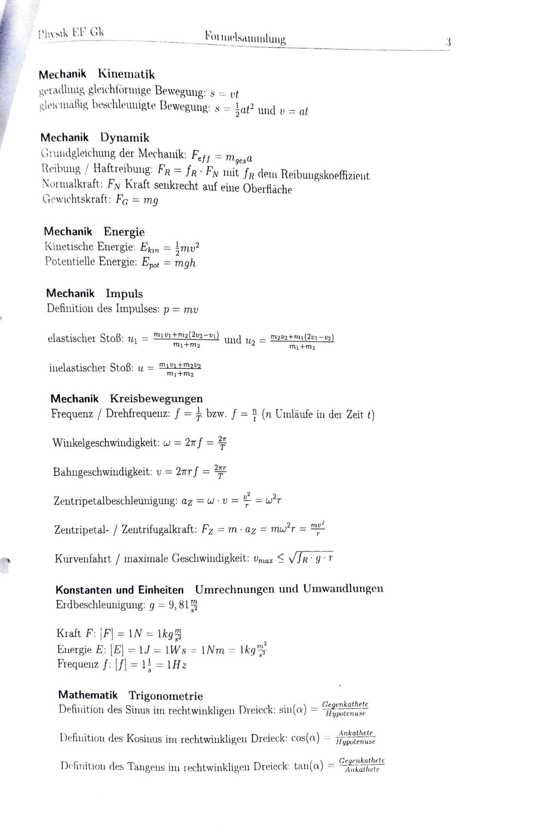 Physik
Klausur EF 2| 18/19
Thema:
Dynamik
Erlaubte Hilfsmittel:
Grafikfähiger Taschenrechner
Name:
Datum:
10.01.19
Bitte Beachten:
Formeln u