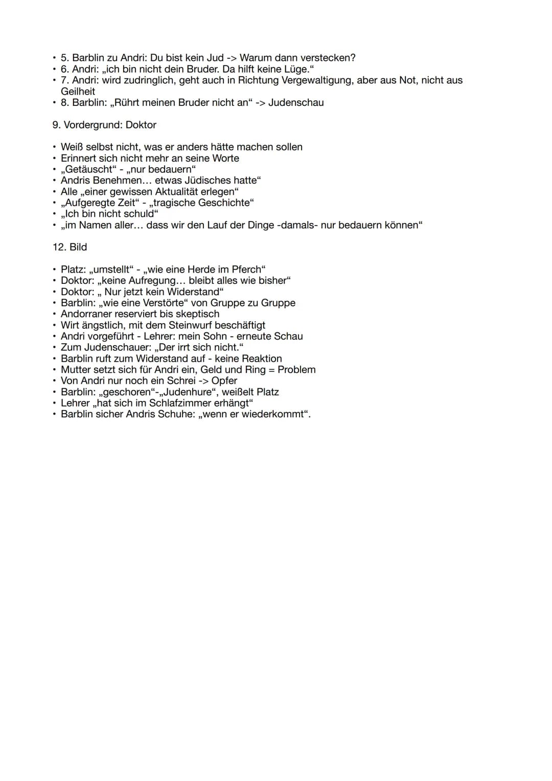 1. Bild
• 1. Barblin, Tochter des Lehrers, weißelt das Haus
• 2. belästigt vom Soldaten Peider
• 3. Barblin: "verlobt" mit Andri = Pflegebru