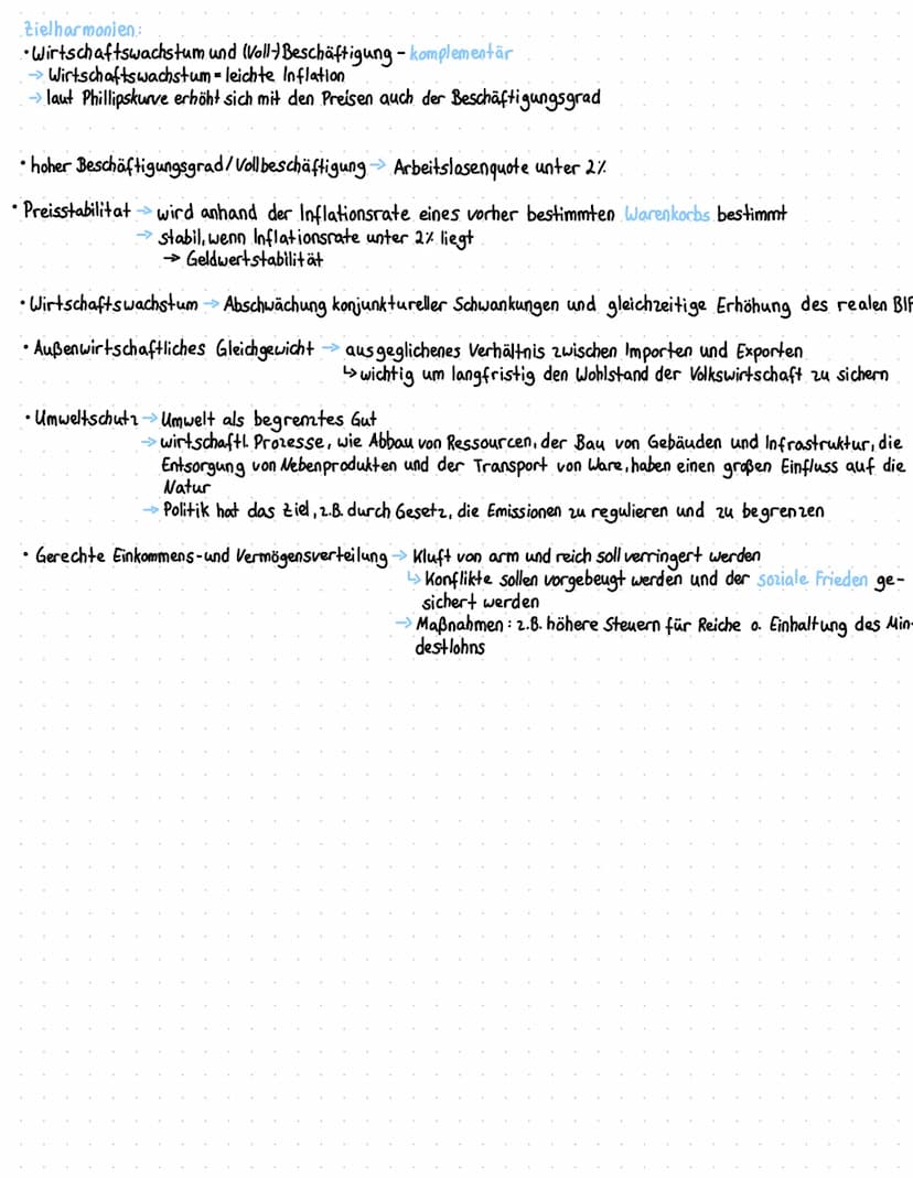 Magisches viereck
beinhaltet vier wirtschaftspolitische Ziele, die gleichzeitig die Hauptziele der staatlichen Wirtschaftspolitik sind
und 1