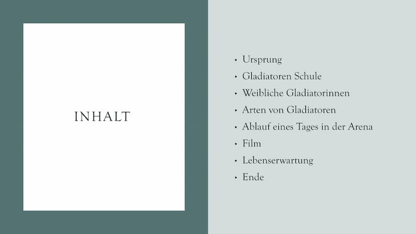 DER
GLADIATOR ●
WIESO DIESES THEMA?
Finden die Kämpfe spannend
Wissen nicht viel darüber
Wollten zuerst das römische Theater
präsentieren IN