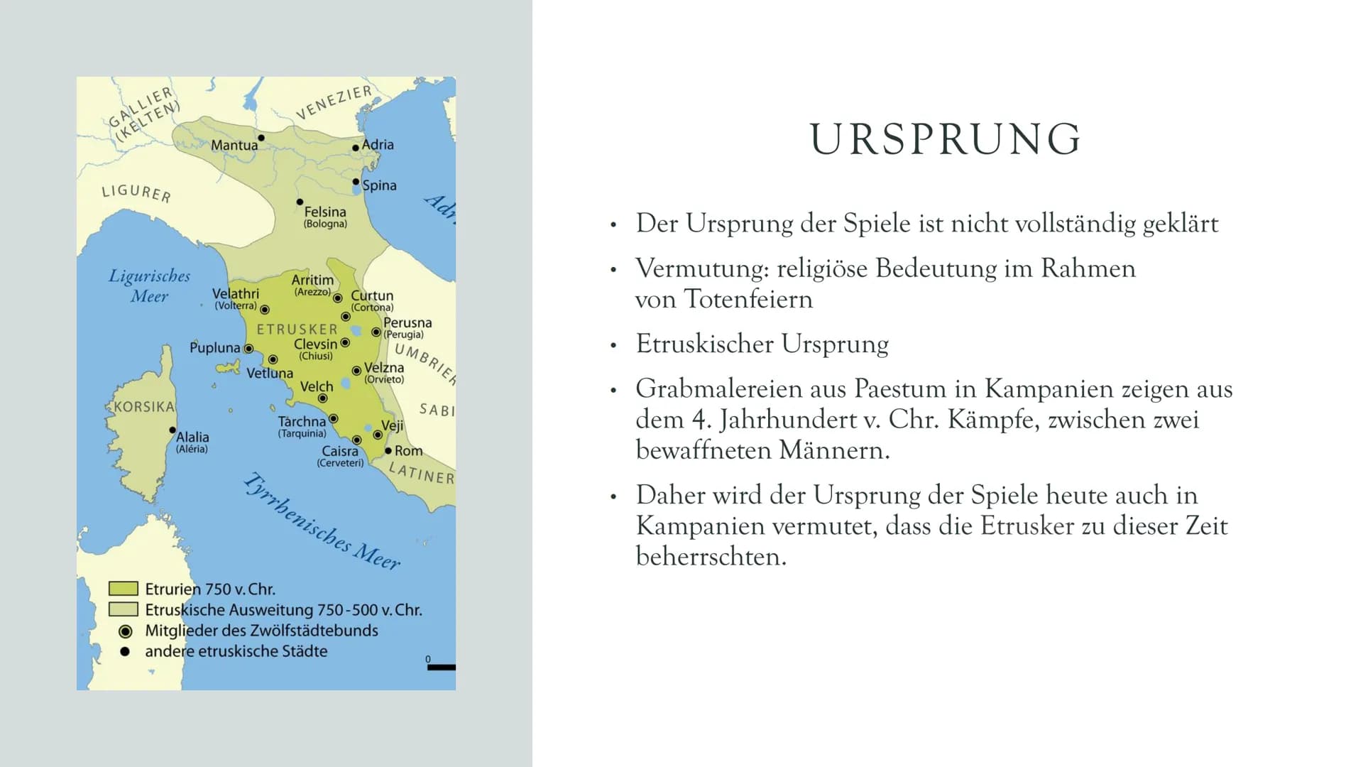 DER
GLADIATOR ●
WIESO DIESES THEMA?
Finden die Kämpfe spannend
Wissen nicht viel darüber
Wollten zuerst das römische Theater
präsentieren IN