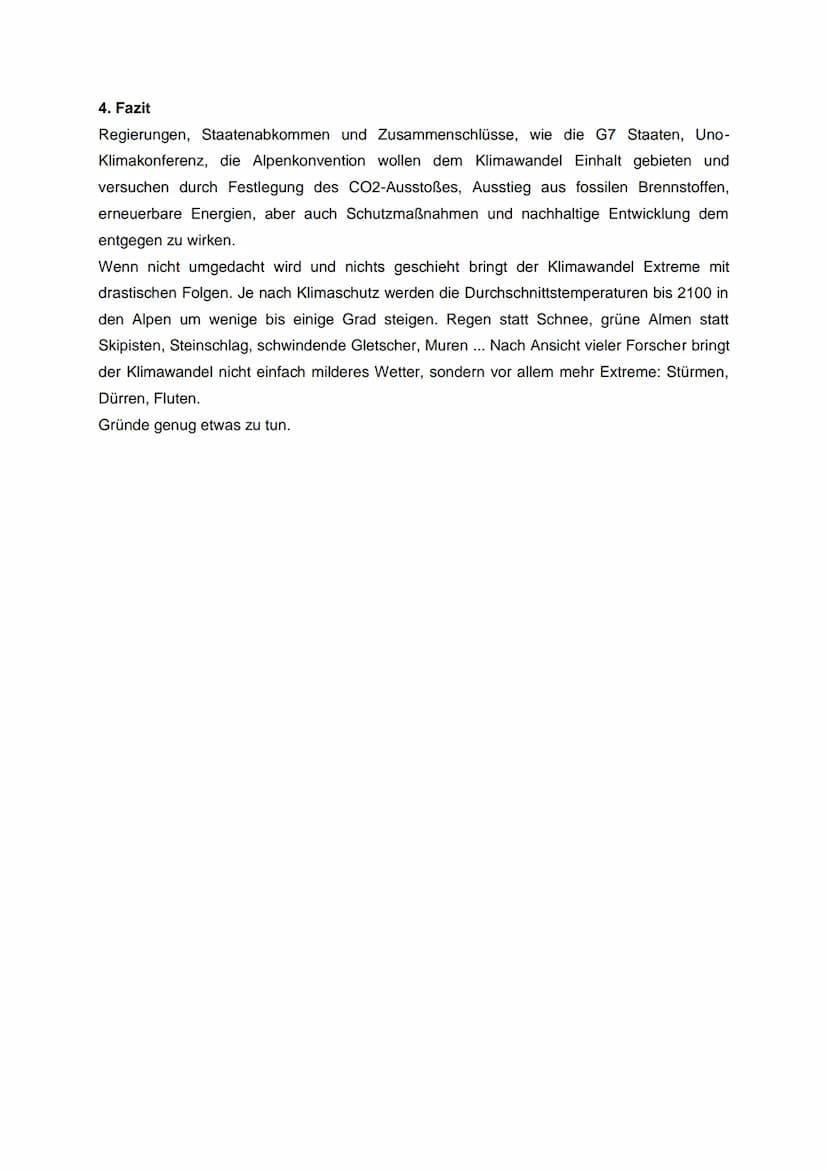 Thema der Arbeit: Regionale Auswirkungen des Klimawandels
am Beispiel der Alpen
Einfluss des Klimawandels auf die Vegetationszonen im Gebirg