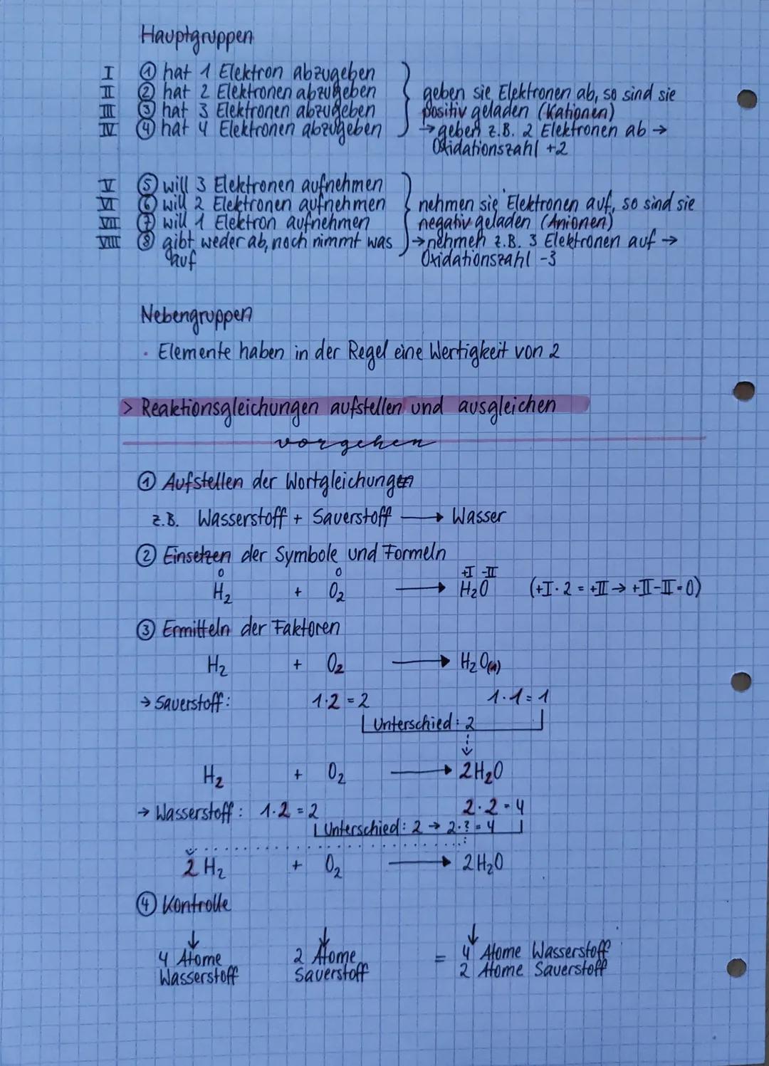 Chemie
Reaktionsgleichungen
> Oxidationszahlen
.
• Reaktionsgleichungen!
lonen ladung
Redoxreaktionen
chemische Größen
saure /basische /alka