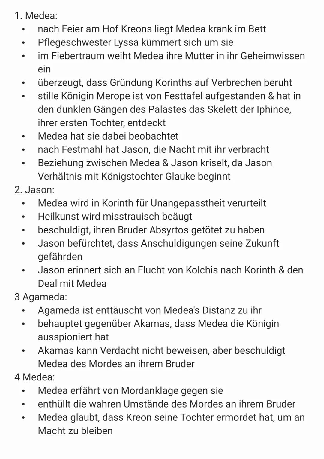1. Medea:
●
●
●
●
●
●
●
●
●
2. Jason:
●
Medea wird in Korinth für Unangepasstheit verurteilt
Heilkunst wird misstrauisch beäugt
beschuldigt,