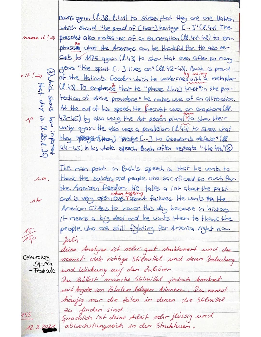 Juli
01.03.21
1. Klausur Englisch LK
On the 4th of July 2006 & President Bush delivered pu
his radio Address on the occassion of the Inde-
p