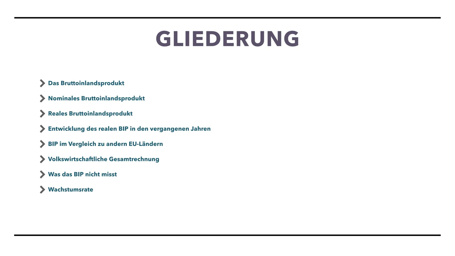 WW UND BIP
Bruttoinlandsprodukt Das Bruttoinlandsprodukt
Nominales Bruttoinlandsprodukt
Reales Bruttoinlandsprodukt
Entwicklung des realen B