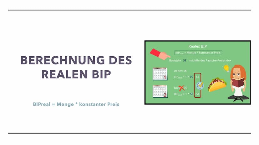 WW UND BIP
Bruttoinlandsprodukt Das Bruttoinlandsprodukt
Nominales Bruttoinlandsprodukt
Reales Bruttoinlandsprodukt
Entwicklung des realen B
