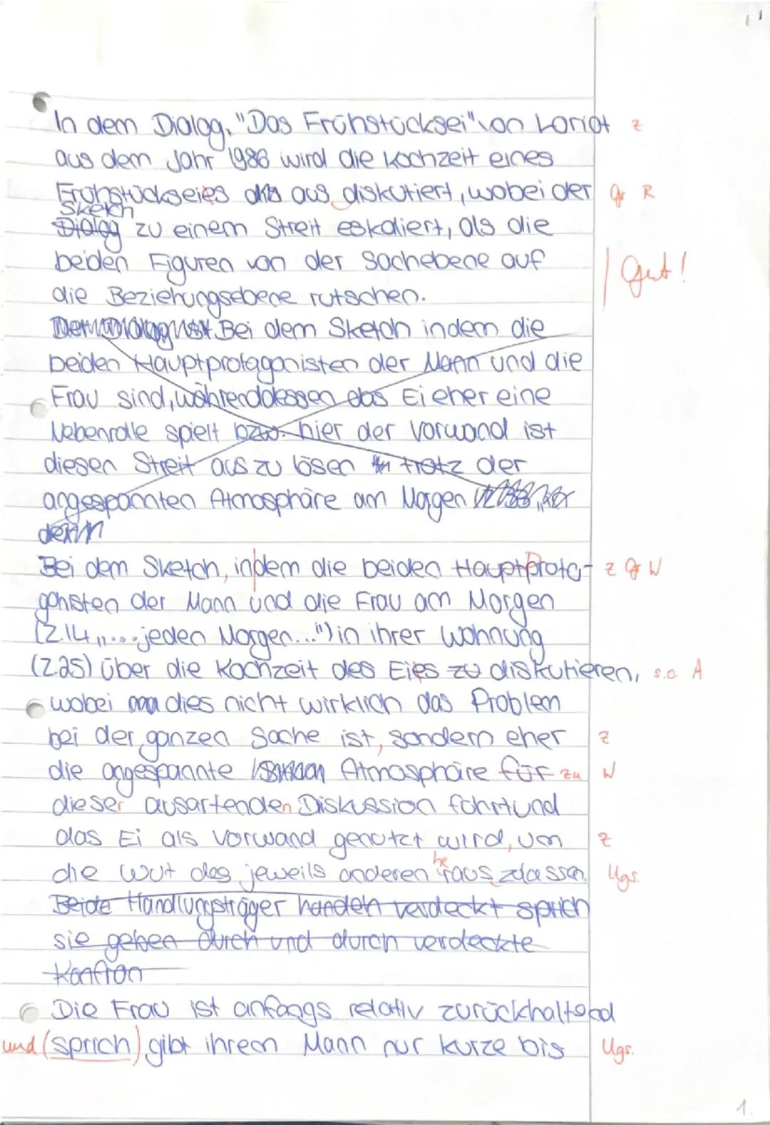 Schuljahr 2022/23 EF Deutsch
Klausur 1
Thema: Gelungene und misslungene Kommunikation
Aufgabe 1: Analysiere den Text unter besonderer Berück