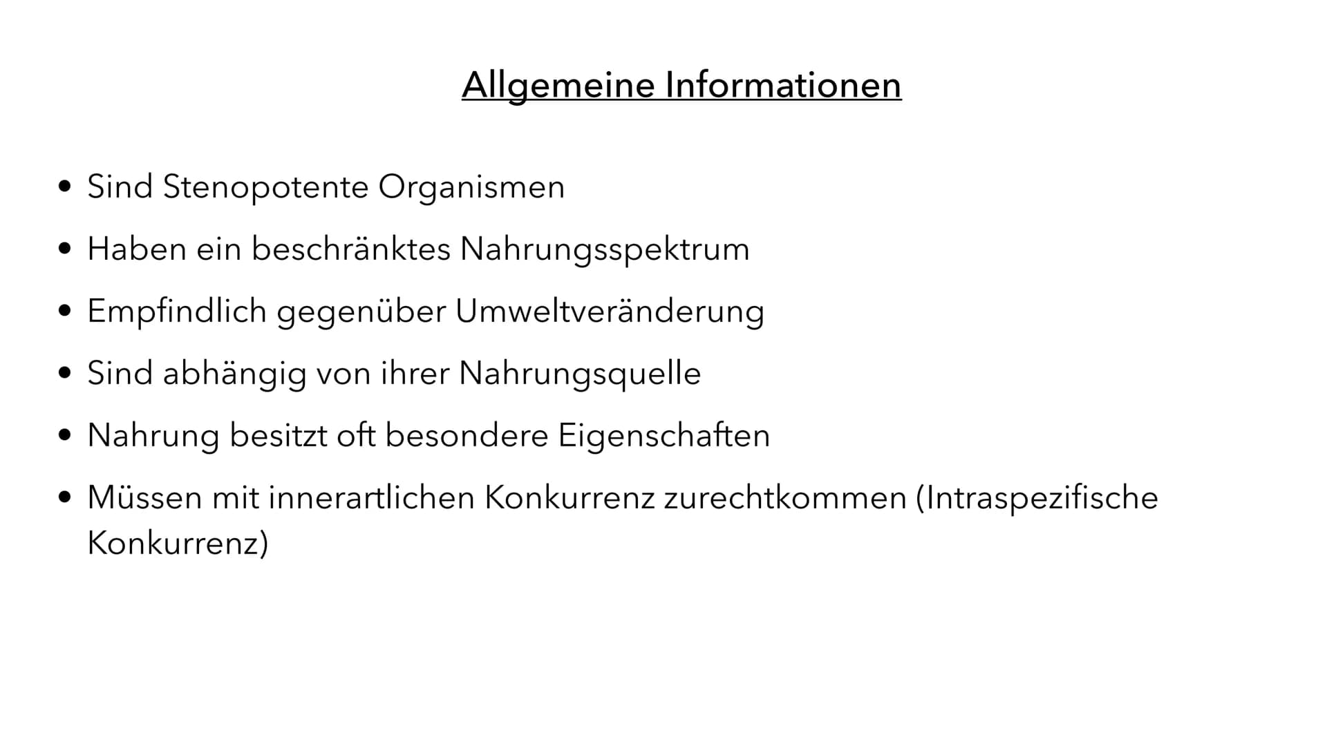 Ernährungsstrategien -
Spezialisten und Generalisten Inhaltsverzeichnis
• Definition Ernährungsstrategien
• Die Generalisten
Beispiel eines 