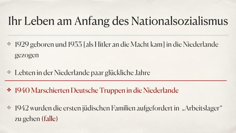F
Anne Frank
INO
OUH Inhaltsangabe
* allgemeine Fakten
* Ihr Leben am Anfang des Nationalsozialismus
* Leben in Angst
* Anne Franks Tagebuch