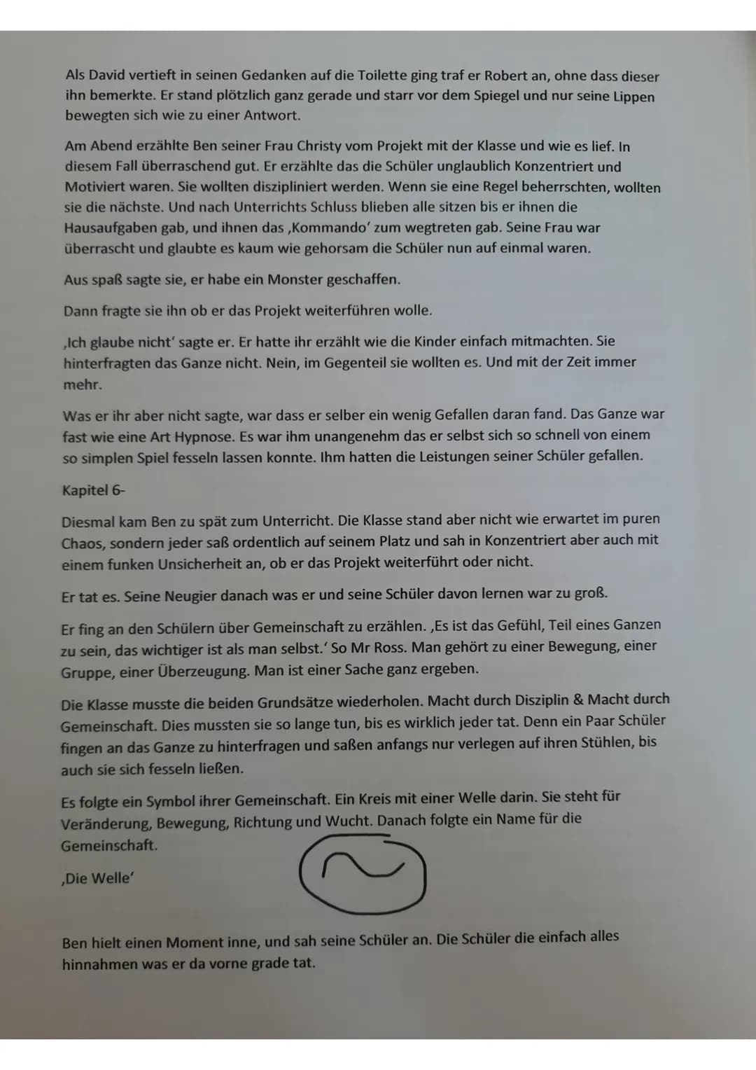 Die Welle - Kapitel Zusammenfassungen
Kapitel 1-
Laurie und Amy werden vorgestellt, Lauries Redaktion & Projekt die ,Ente' wird erwähnt und
